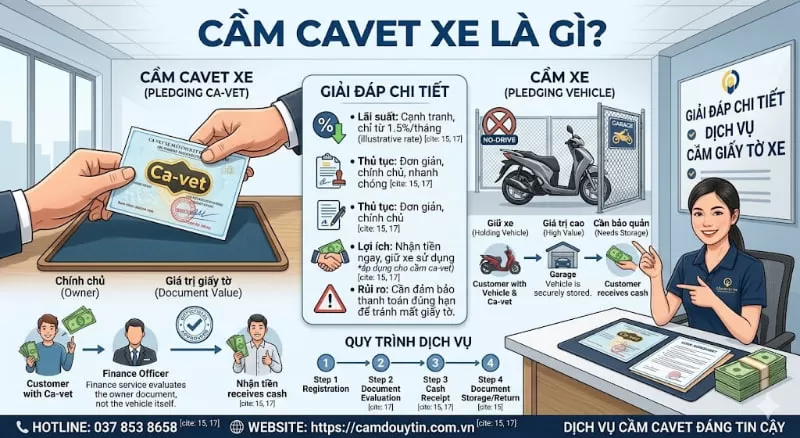 làm hình ảnh Cầm Cavet Xe Là Gì? Giải Đáp Chi Tiết Về Dịch Vụ Cầm Giấy Tờ Xe