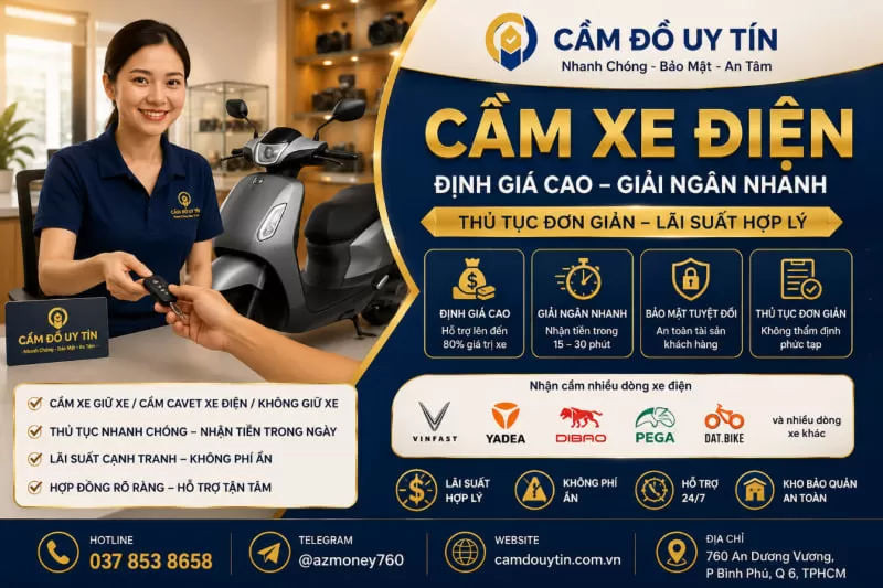 cầm xe điện