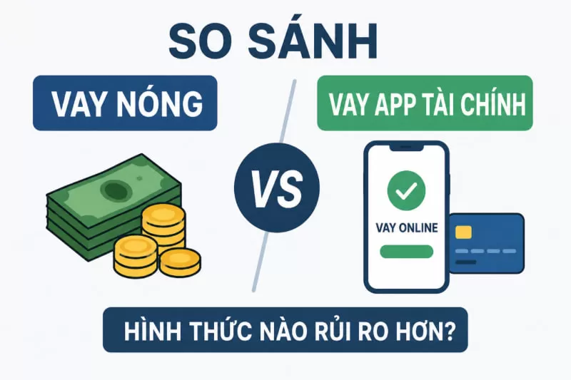 so sánh app vay nóng và app tài chính