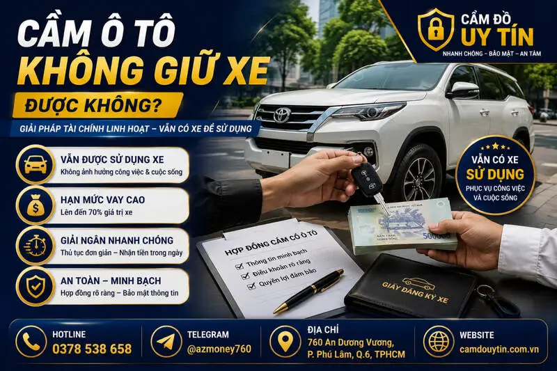 cầm ô tô xe hơi không giữ xe