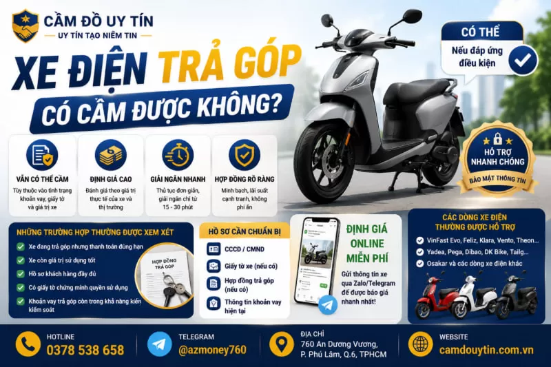 xe điện trả góp có cầm được không?