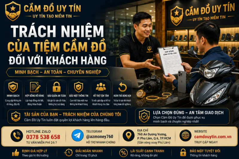 trách nhiệm tiệm cầm đồ đối với khách hàng